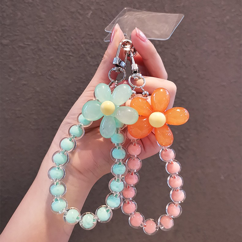 Macaron Color Mobile Phone Lanyard Wrist Strap Women's Hand-held Chain Short Anti-lost Cell Phone Case Cute Lanyard Key Pendant_voghion.com