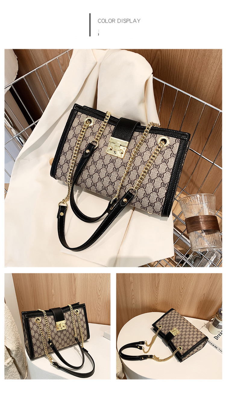 High-quality Bags For Women 2023 New Fashion Live Broadcast Large-capacity Tote Bag Printed Chain Portable Shoulder Bag For Women_voghion.com