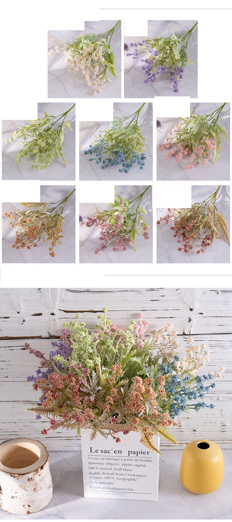 Fiori artificiali nuvola verde erba pianta decorazione della casa fiori finti di nozze_voghion.com