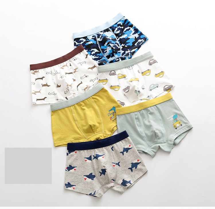 Mother & Kids Children's underwear boys Lycra cotton boxer briefs boys baby small and large children cartoon elastic boxer shorts wholesale_voghion.com