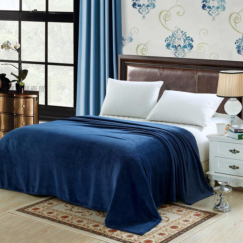 Pure color Farai blanket blanket coral fleece bed sheet double sided blanket children's blanket gift_voghion.com