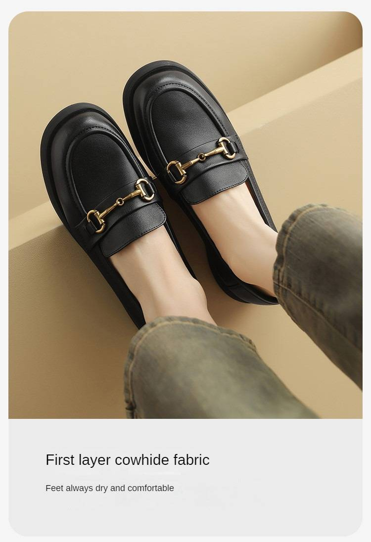cameido Fårskinn British horsebit casual loafers, slip-on djupmun uniform enstaka skor för hösten 2024_voghion.com