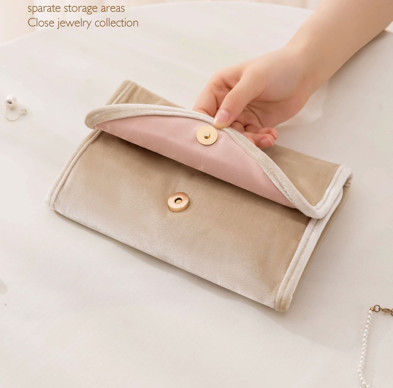 Bolsa de almacenamiento para guardar joyas, para viajes, para pendientes, anillos, broches, colgantes, ligera, estilo lujoso._voghion.com
