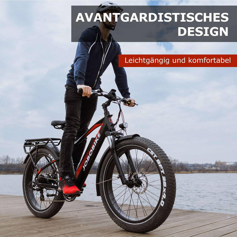 JOBOBIKE Robin 26'' Elektrofahrrad für Erwachsene 250W Bafang Motor 48V13AH_voghion.com