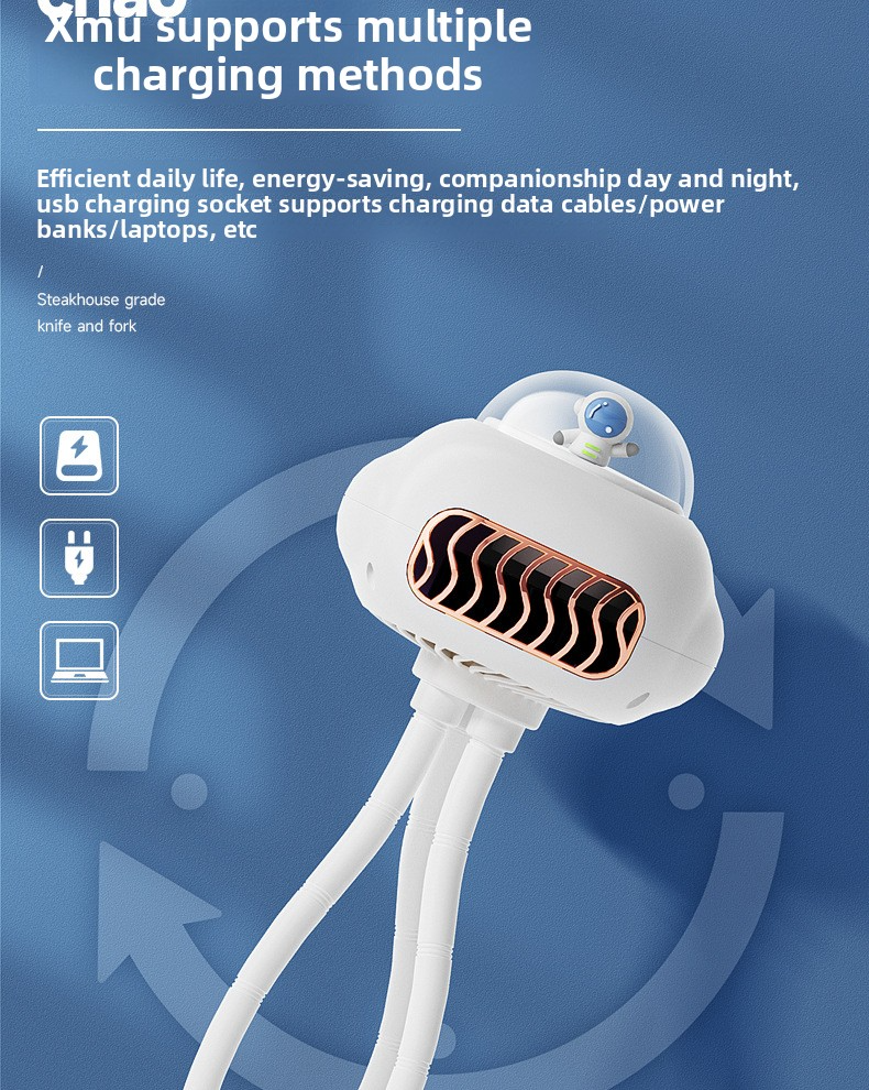Octopus Clip-on Stroller Fan - Mini USB Rechargeable Fan For Baby Carriage Outdoor & Dorm Use Safe & Portable_voghion.com