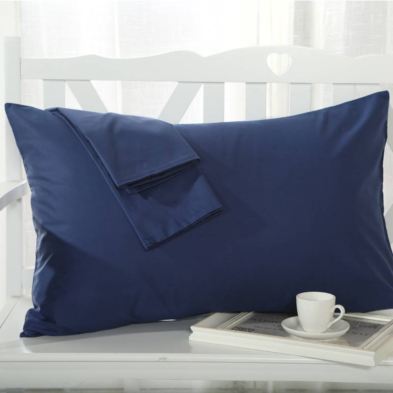 Pure Color Cotton Pillowcase Plain Simple Single Pillowcase 48*74cm_voghion.com