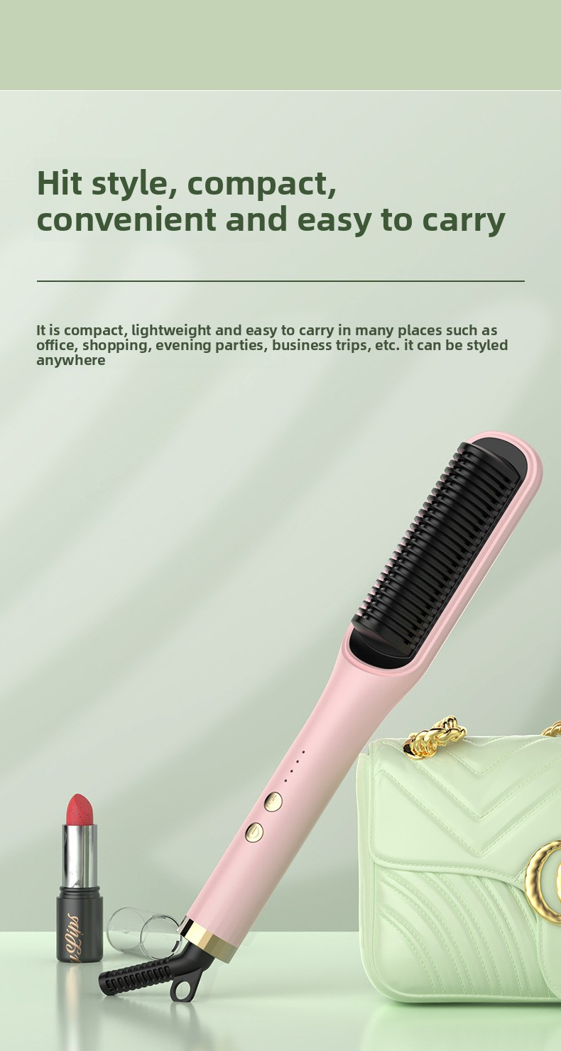 2-In-1 Straightening & Curling Iron With Ionic Technology - Anti-Frizz Hair Styler For Damage-Free Styling - Adjustable Temp 300°F-450°F_voghion.com