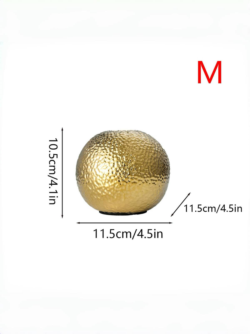 1 vase en céramique à surface dorée avec boule à pois, idéal pour les décorations de scène de style luxueux et léger, les compositions florales_voghion.com