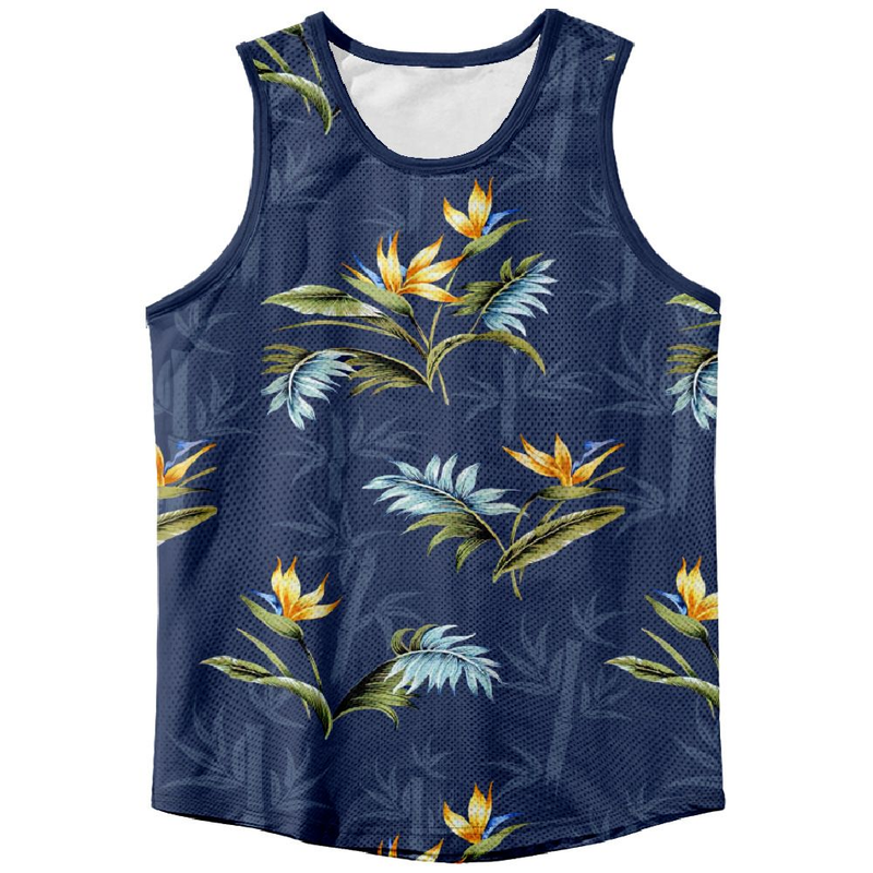 2025 Hawaii Print 3D Digital Print Slimming Loose And Meat Blocking Japanese Men's Vest_voghion.com