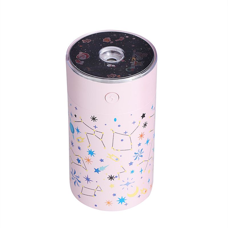 Umidificador Projetor Starry Night - Mini Umidificador USB Portátil para Carro com Luz Noturna, Operação Silenciosa, Recarregável, Para Casa e Viagens_voghion.com