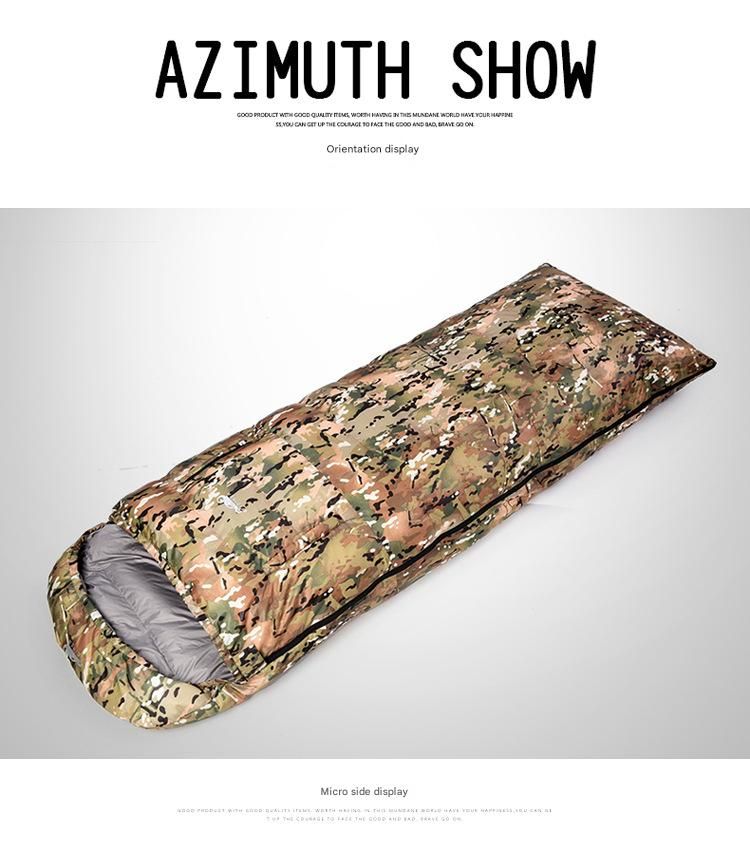 Upgrade Down Sleeping Bag - Sacco a pelo mimetico ultraleggero per esterni con accesso manuale e design collegabile per 4 stagioni_voghion.com