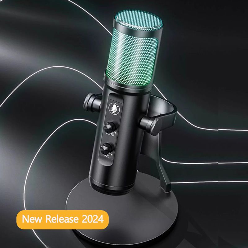 FIFAR USB Studio profesionalus kondensatorinis mikrofonas kompiuteriui, kompiuteriui, įrašymui, transliacijoms, žaidimams, dainavimui, mikrofonas_voghion.com