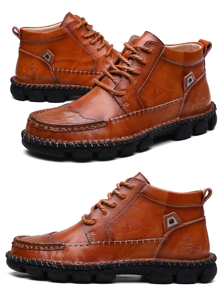 Cowboy Boots Desert Boots Rubber Waterproof Elegant Western Flat Low Heel Pointed Toe Zipper Slip-On Sports Footwear_voghion.com