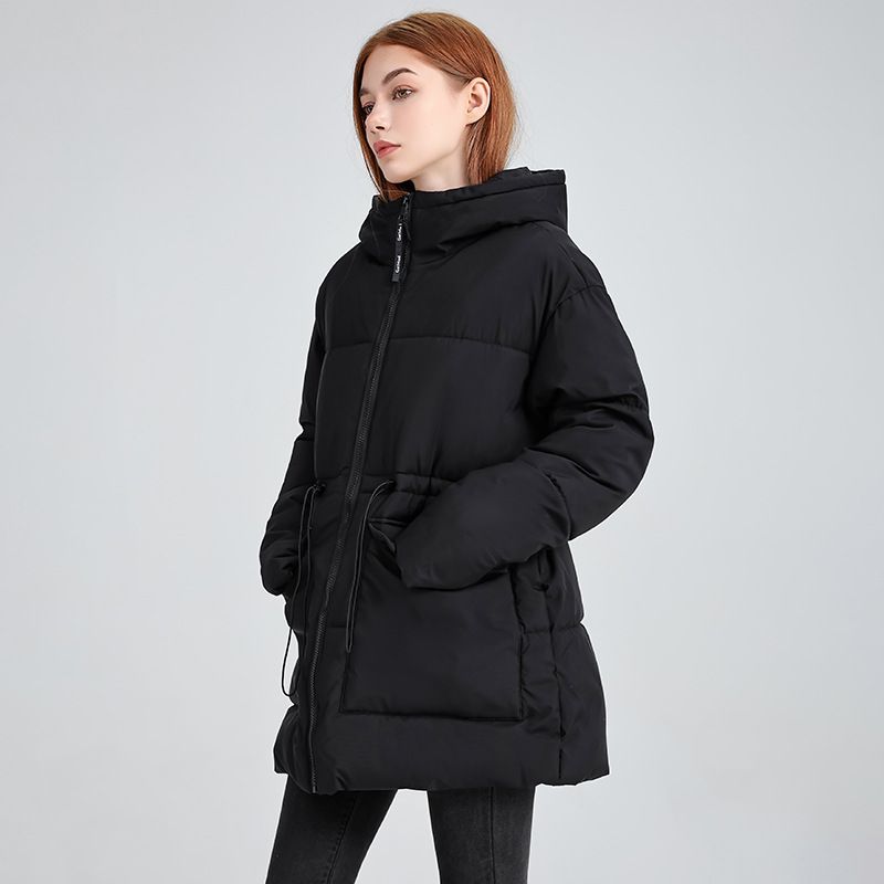 Women's Clothing Women's Oversized Puffer Jacket - Hooded Winter Coat With Quilted Detailing_voghion.com