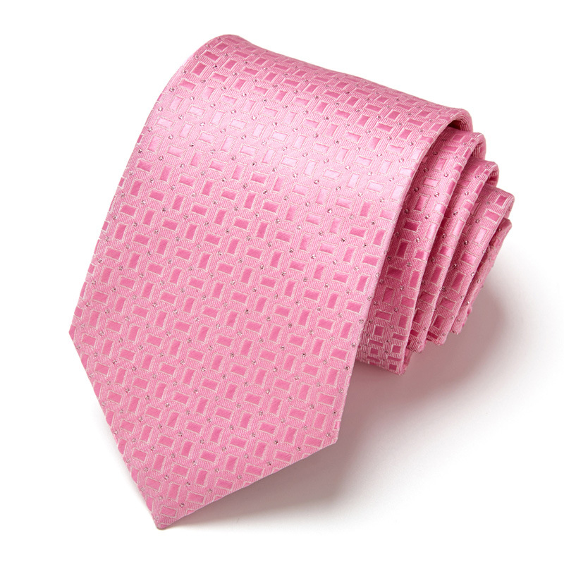 Gravata de negócios masculina Fabricante pronta para uso Feito à mão Gravata formal profissional para entrevista Gravata de poliéster masculina de seda_voghion.com