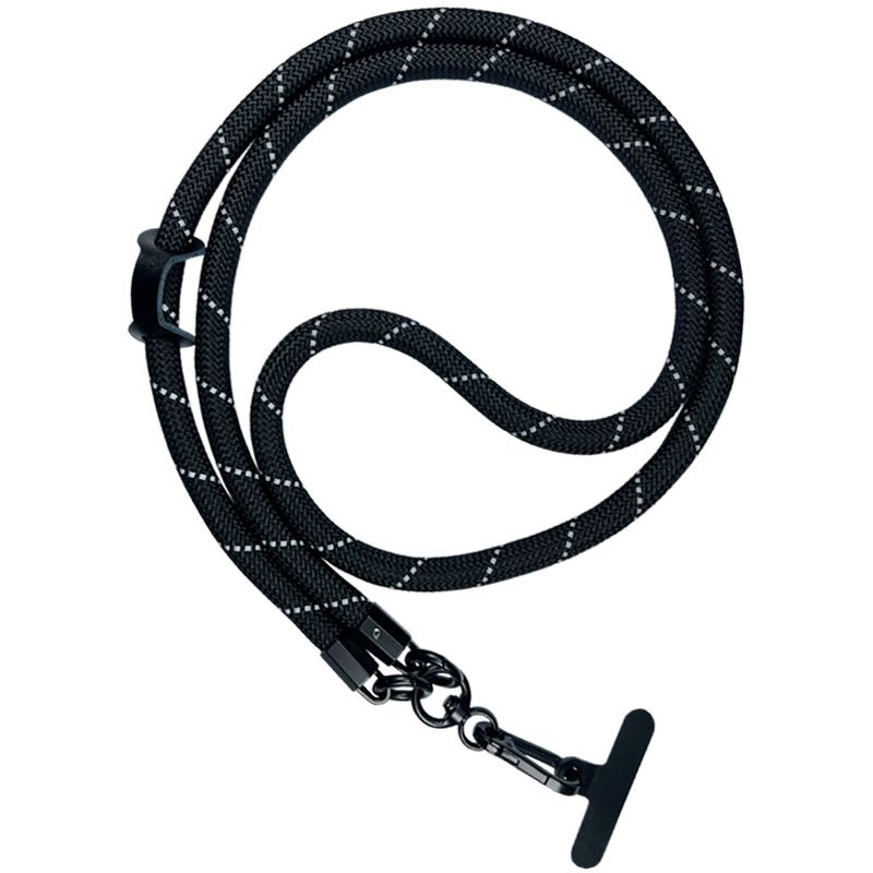 Reflecterende mobiele telefoon lanyard Multifunctionele afneembare hangende nek High-end camera veiligheidskoord Buiten helder zilver 10mm_voghion.com