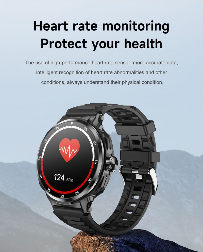 Özel Bluetooth Çağrı Saati Spor Kalp Atış Hızı Kan Oksijen Kan Basıncı İzleme Çok Fonksiyonlu Saat_voghion.com