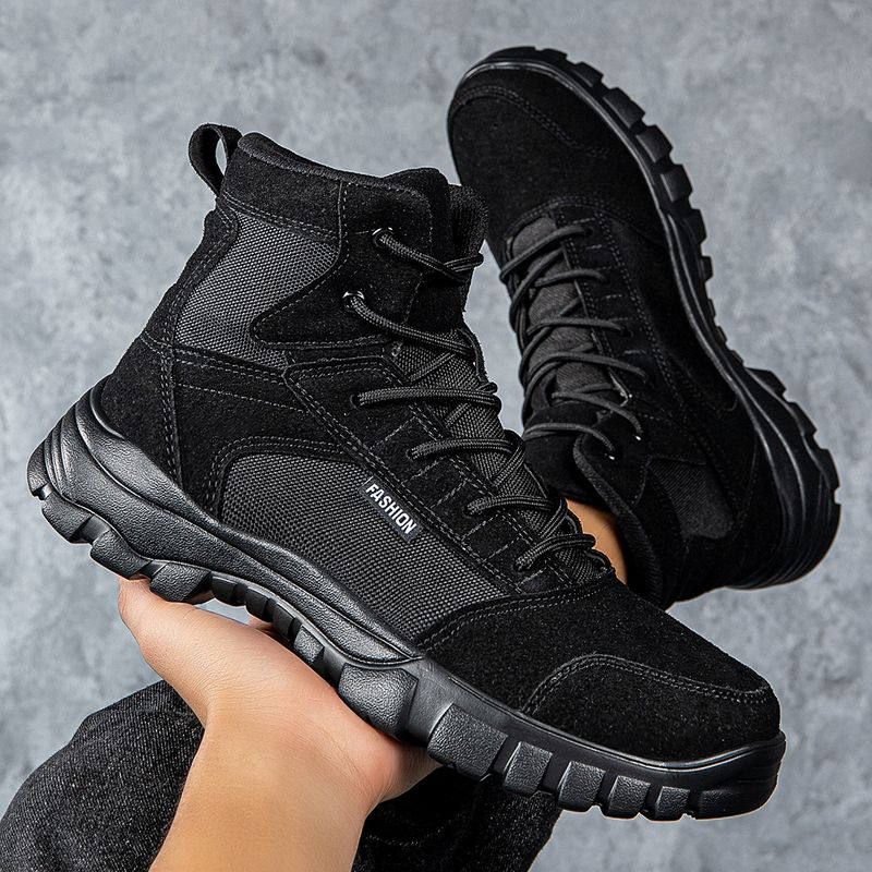 European Warm Series Autumn Winter New High-top Sports Military Fashion Casual Outdoor Hiking Trekking Martin Boots Men's Shoes_voghion.com