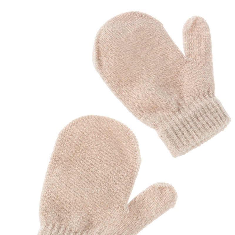 Baby clothing wool monochrome twist warm children's hat scarf gloves two or three sets_voghion.com