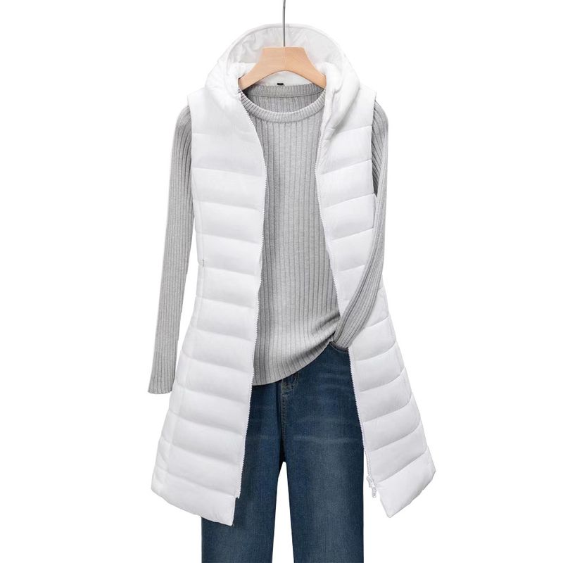 Abbigliamento donna 2024 donna autunno e inverno media lunghezza con cappuccio leggero caldo giacca gilet di cotone giacca gilet di cotone_voghion.com