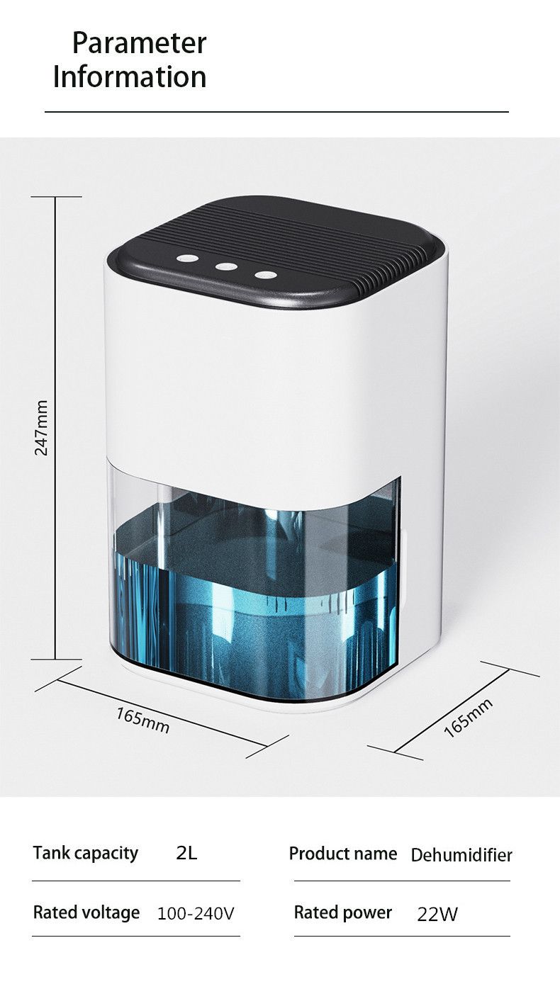 Déshumidificateur domestique, petit déshumidificateur de salle de bain, mini absorbeur pour chambre à coucher, déshumidification intérieure_voghion.com