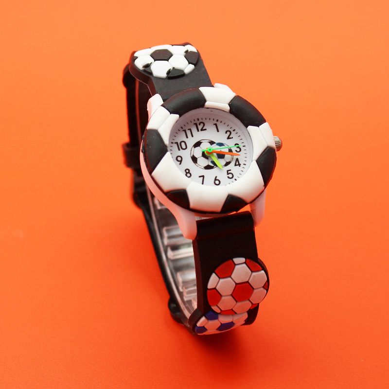 Kinder süße Fußballuhr Basketball Silikonuhr Cartoon Uhr_voghion.com