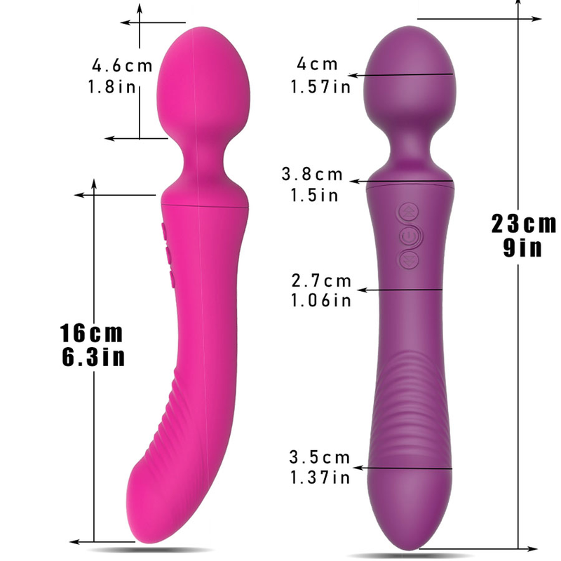 Leistungsstarker Dual-Vibratorstab, magischer G-Punkt-Massage-Analplug, Spielzeug für Erwachsene. Klitoris stimuliert weichen weiblichen Masturbator_voghion.com