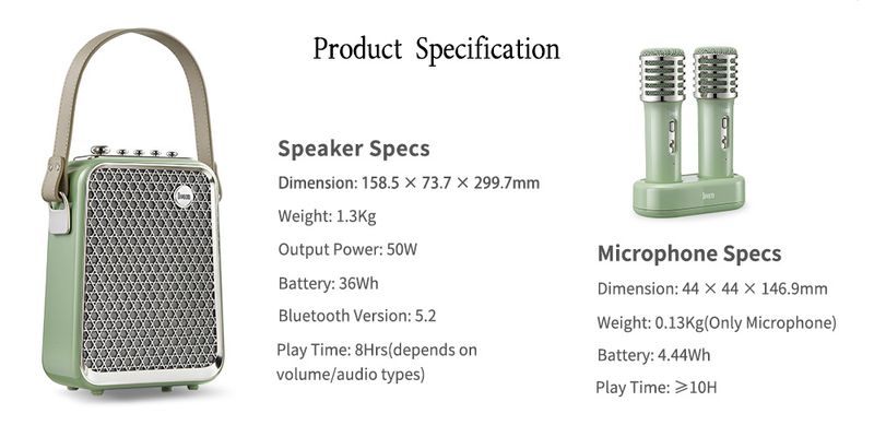 Divoom SongBird-HQ Altoparlante Bluetooth portatile KTV Sound Set Altoparlanti per la casa Microfono per karaoke_voghion.com