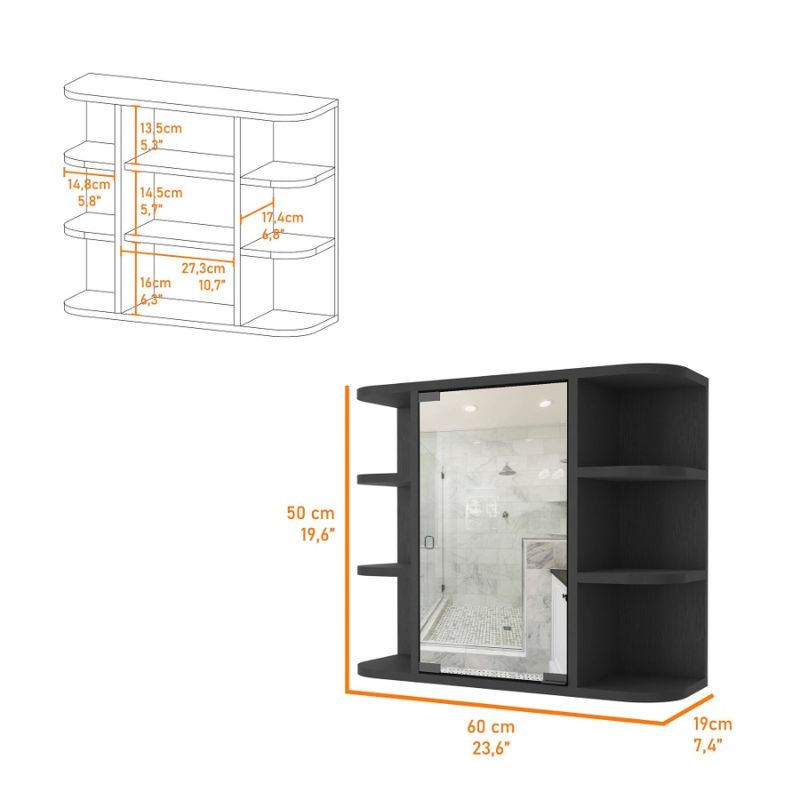 With Mirror Valdez Cabinet Shelves Cabinet Six Medicine_voghion.com