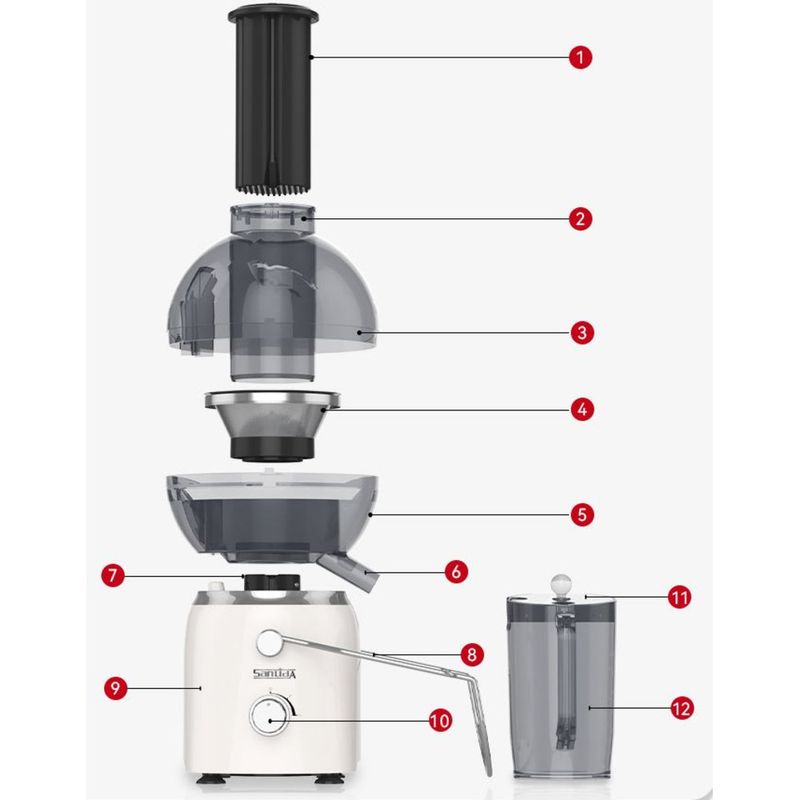 Large Caliber Pulp Separator Household Fully Automatic Multi-Functional Juicer Easy To Clean No Cutting Needed Original_voghion.com