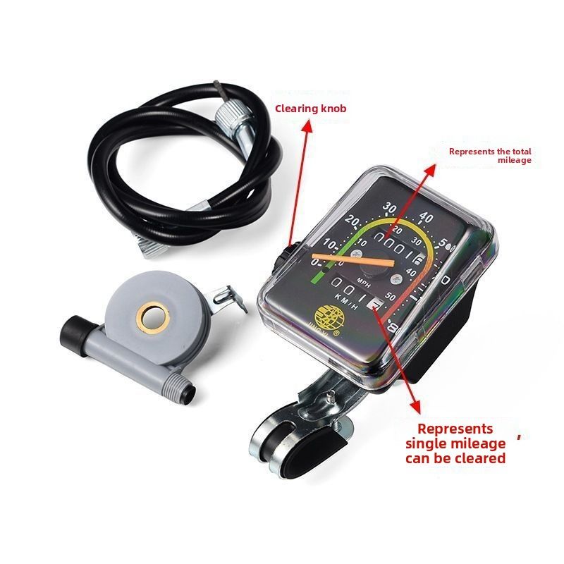 Bicycle Three-in-One Mountain Bike Mechanical Speedometer Speed Display Odometer Counter_voghion.com
