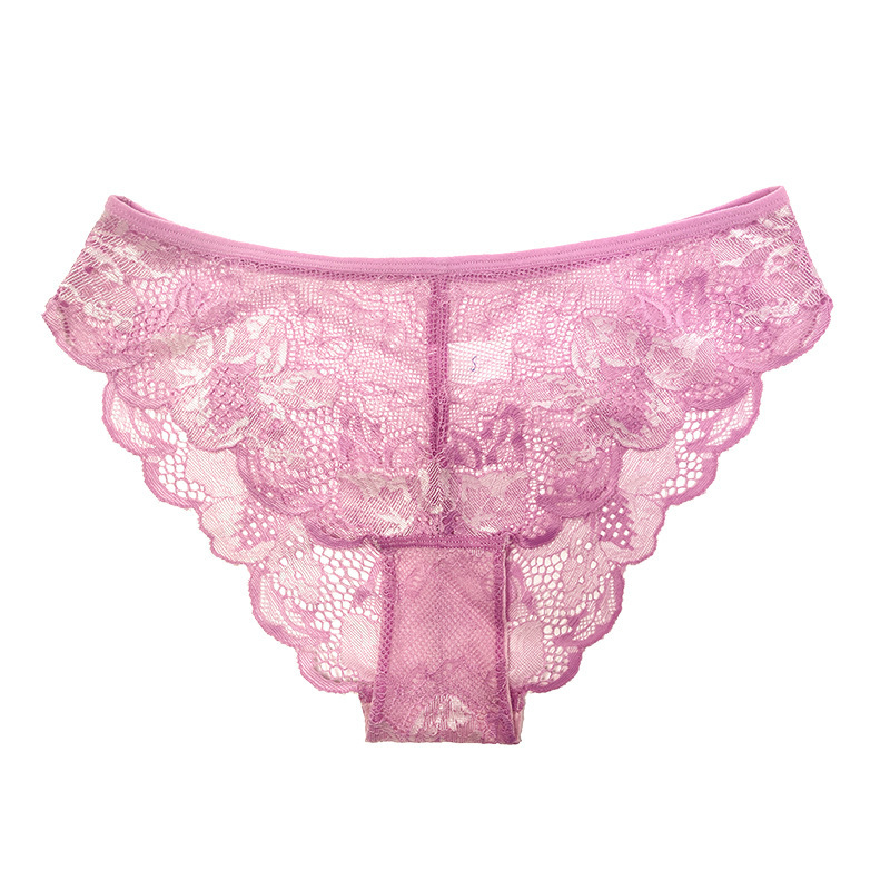 Culotte en dentelle sexy, slip taille basse en maille creuse pour femmes, culotte pour jeunes femmes_voghion.com