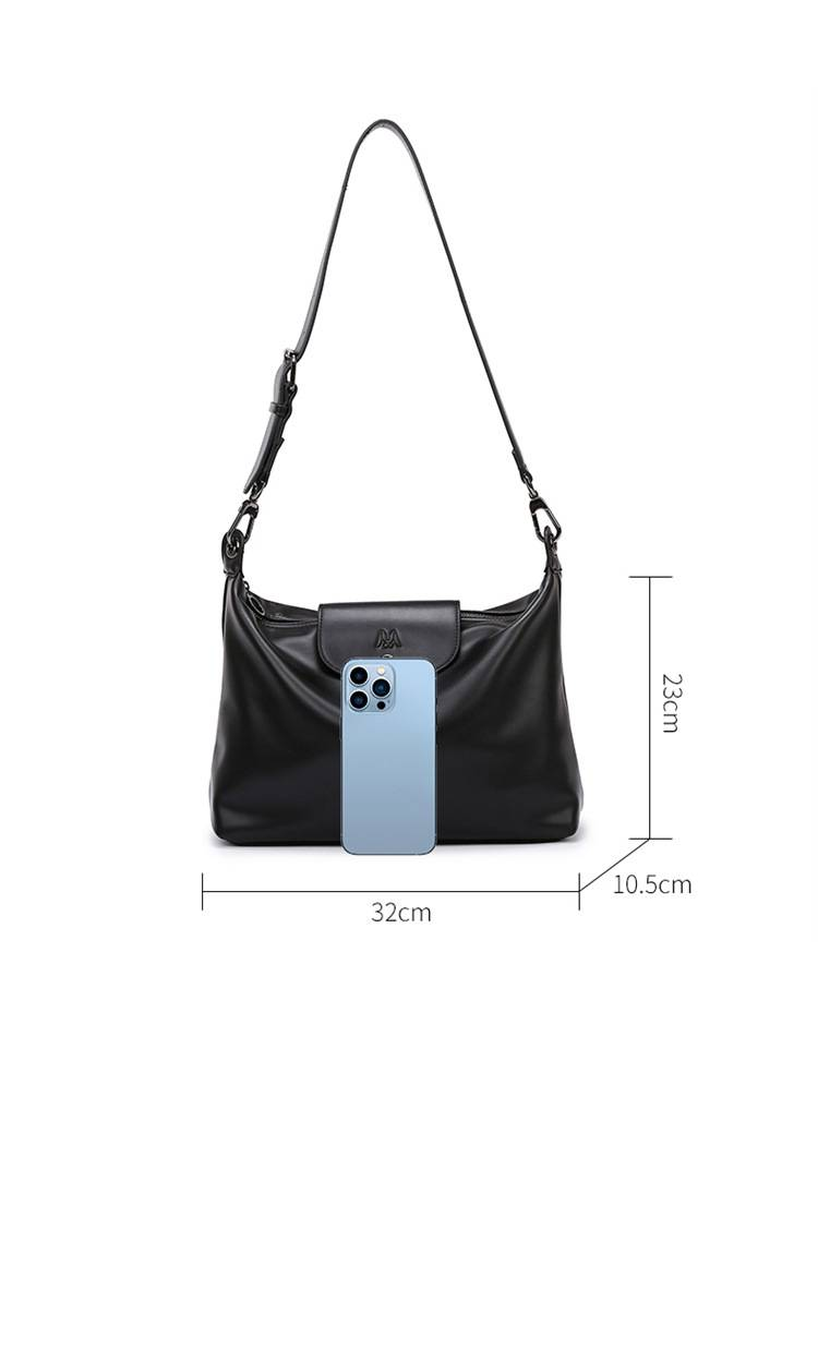 Damentasche High-Version Longxiong Tasche HOBO Unterarmtasche Einzel-Schulter-Handtasche modische große Kapazität Tote Knödel Tasche_voghion.com