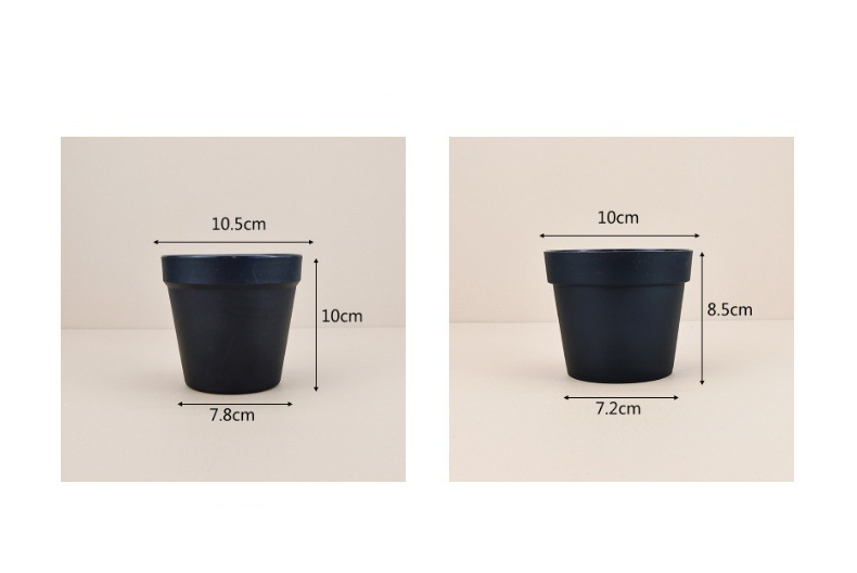 Home Furniture colorful round mouth plastic thickened international flower pot simulation plant column pot plastic frosted PP flower pot_voghion.com