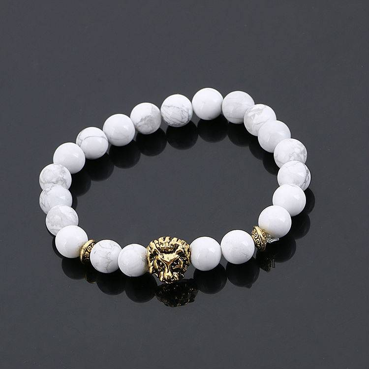 Mode natürliche stein Buddha perlen armband vulkanischen stein löwenkopf armband_voghion.com