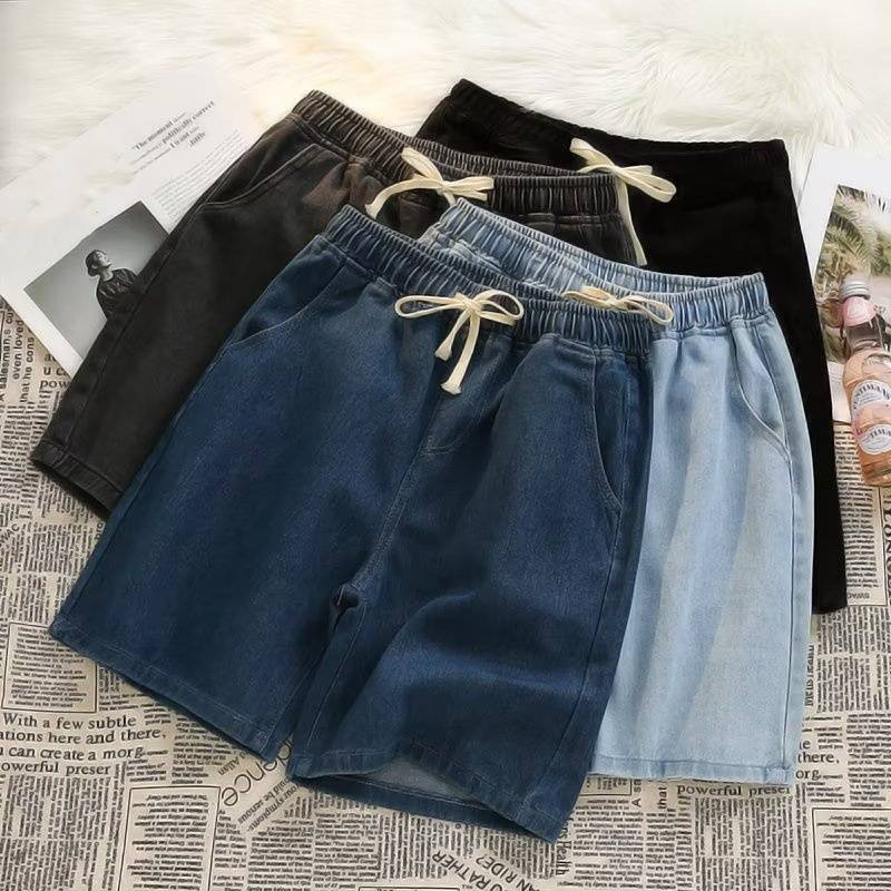 Männerkleeder Jeans Shorts Männer locker 5-Punkt Studentenhosen Moudemark Casual 5-Punkt Breetbeen Mëttellängt Hosen_voghion.com