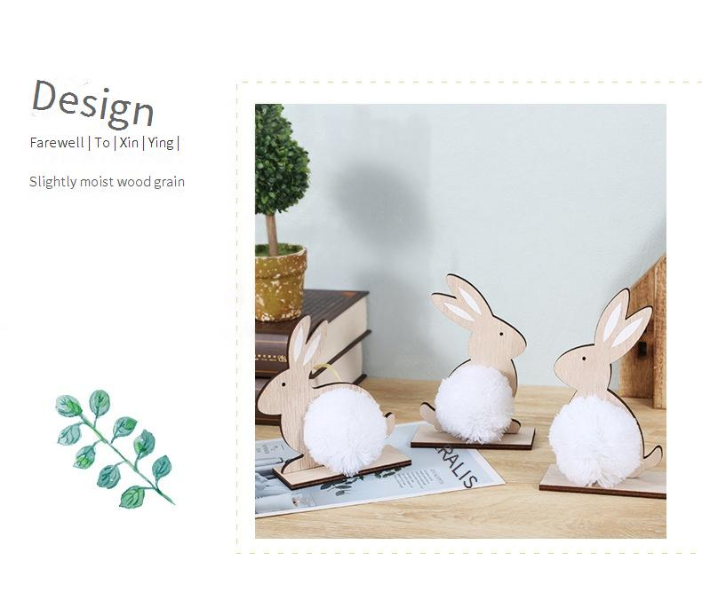 Home Decoration Laser Cutting Desktop Wooden Crafts Ornaments Easter_voghion.com