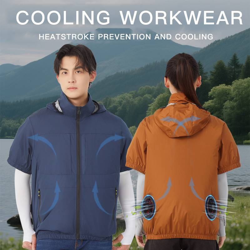 Kühlweste für Herren im Sommer mit eingebautem Ventilator, klimatisierte Kleidung, Camouflage-Arbeitskleidung für den Bau, Angelweste_voghion.com