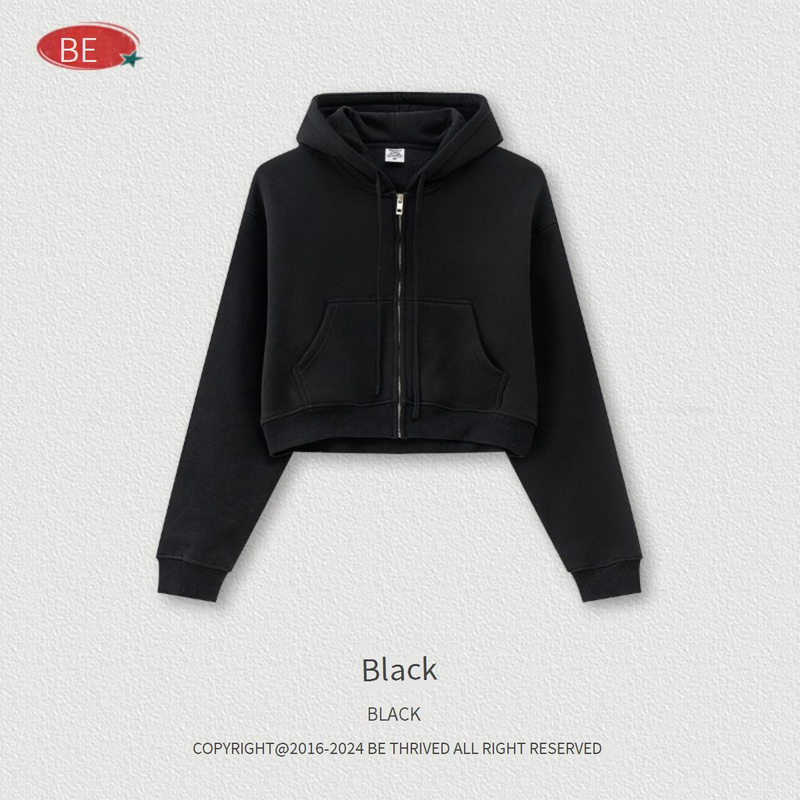 Retro-Hoodie mit Reißverschluss für Damen – Übergroßer, kurzer Pullover mit Fleecefutter, Streetwear-Freizeitjacke für Herbst und Winter_voghion.com