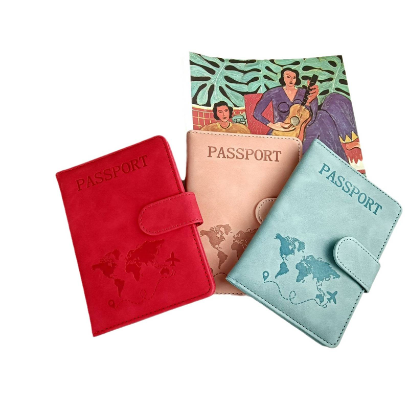 Multi-color Passport Protection This Set Of Passport Holder Pu Leather Skin Sensitive Leather Passport Bag_voghion.com