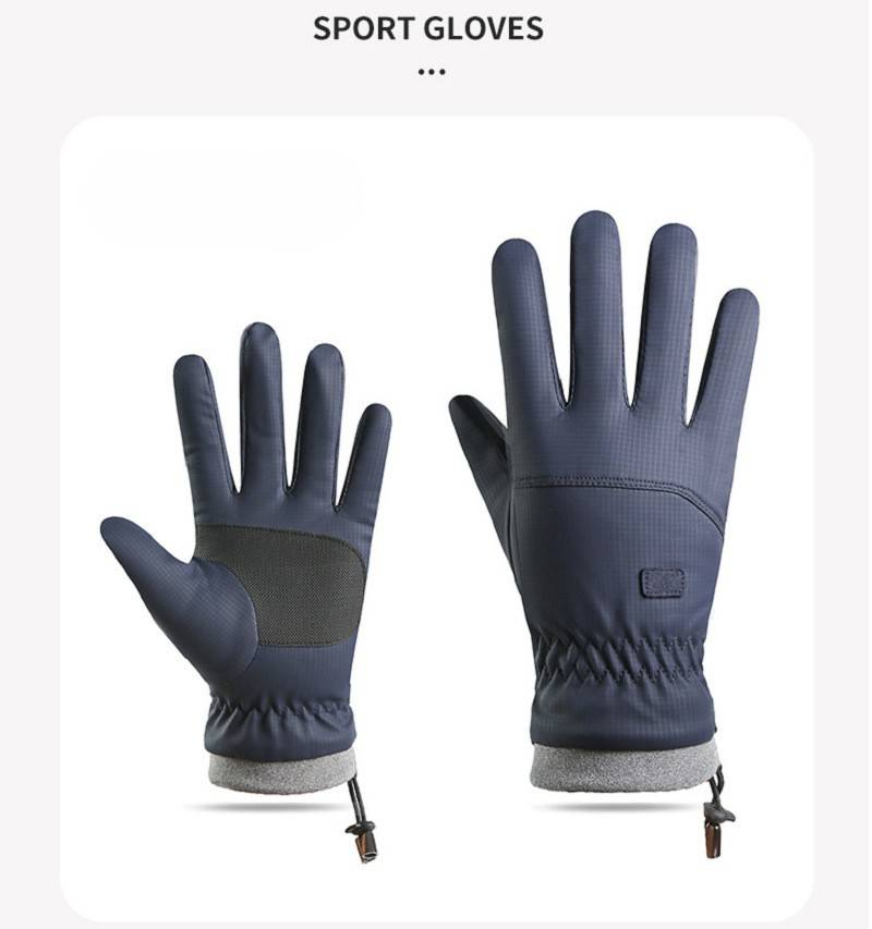 Winter Gloves Men's Windproof Waterproof Plus Velvet Thickened Warm Gloves Sports Riding Motorcycle Touch Screen Warm Gloves_voghion.com