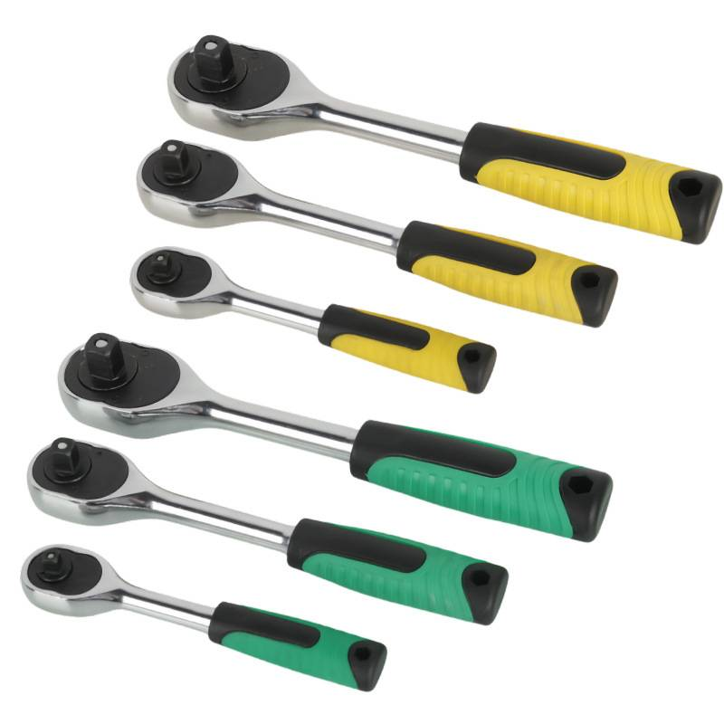 High Carbon Steel Ratchet Wrench Set - Ergonomic Hand Tool Kit With Small, Medium & Large Sockets For Smooth Fastening_voghion.com