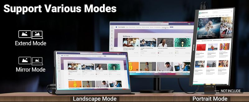 16.1-inch 2.5K Portable 144Hz Secondary Laptop Expansion Screen With External Monitor_voghion.com