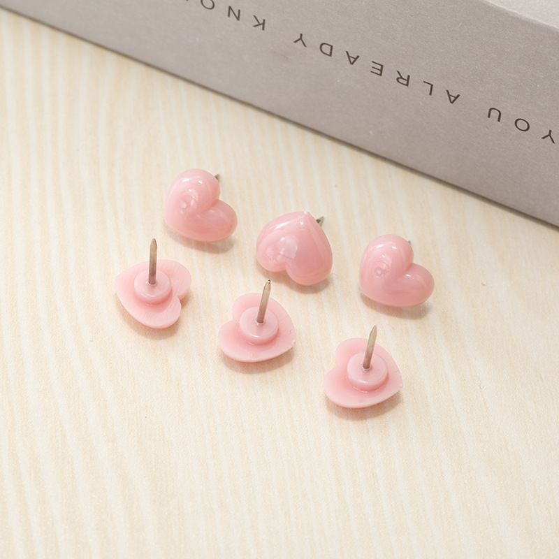 Yiwu factory I-shaped nails red love nails Cork plastic thumbtacks press nails heart-shaped nails_voghion.com