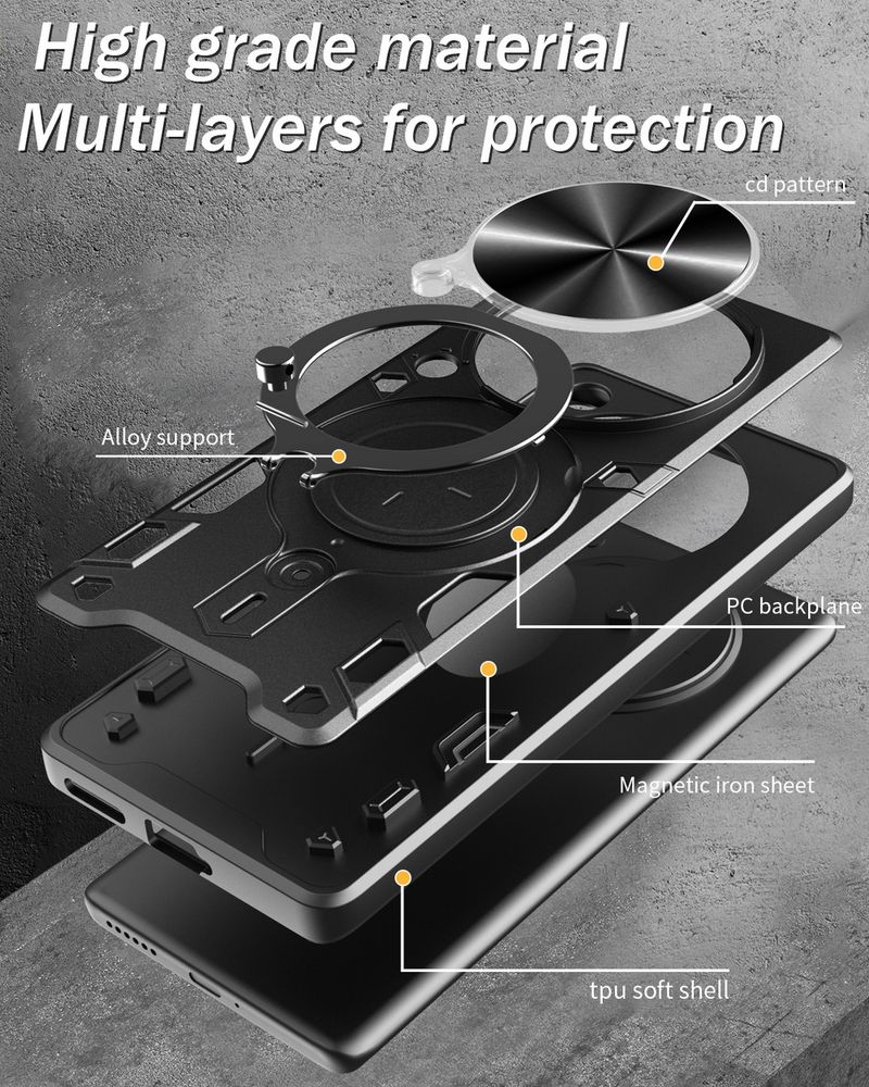 Metalowy pierścień magnetyczny do mocowania kamery w samochodzie, etui ochronne do P3 Realme 14 + 13 12 Pro 12+, obrotowy uchwyt_voghion.com