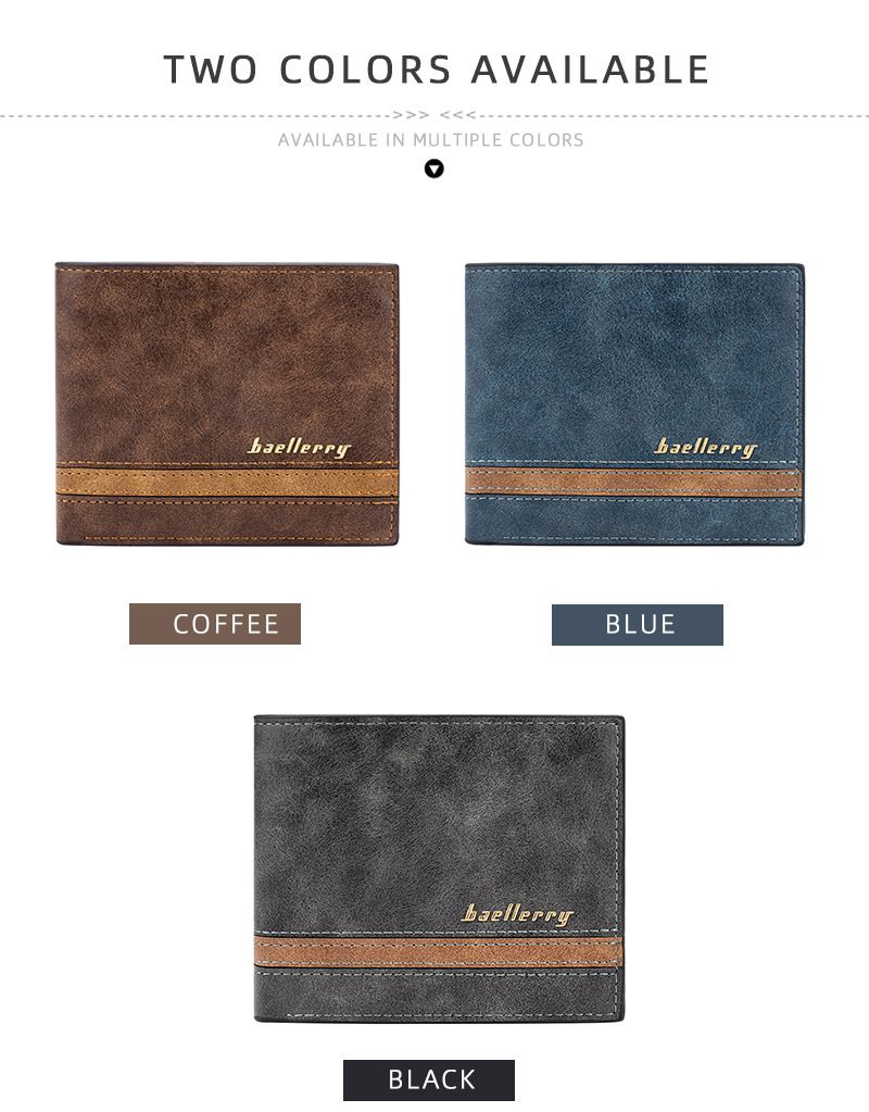 Men's new short wallet with fashionable and high-end card bag, open multi slot zipper coin purse thin, simple and high-end wallet for men_voghion.com