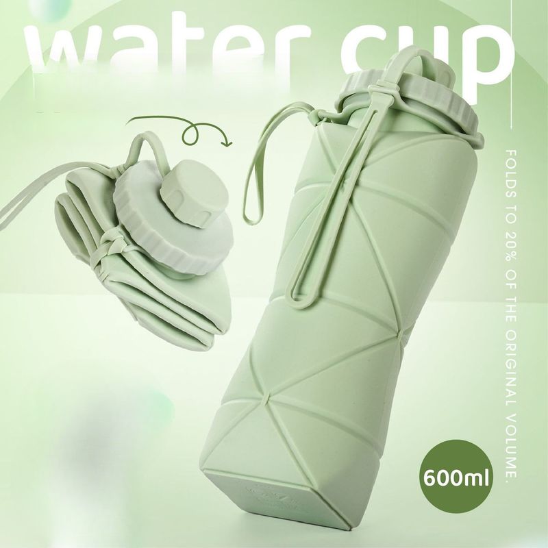 Silicone Bottle Foldable Large Capacity High Temperature Resistant Outdoor Travel Folding Portable Compression Water Cup_voghion.com