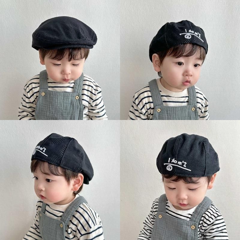 Baby Korean Style Spring And Autumn Fashionable Forward Boys Beret Adjustable Versatile Baseball Cap Outfit Hat_voghion.com