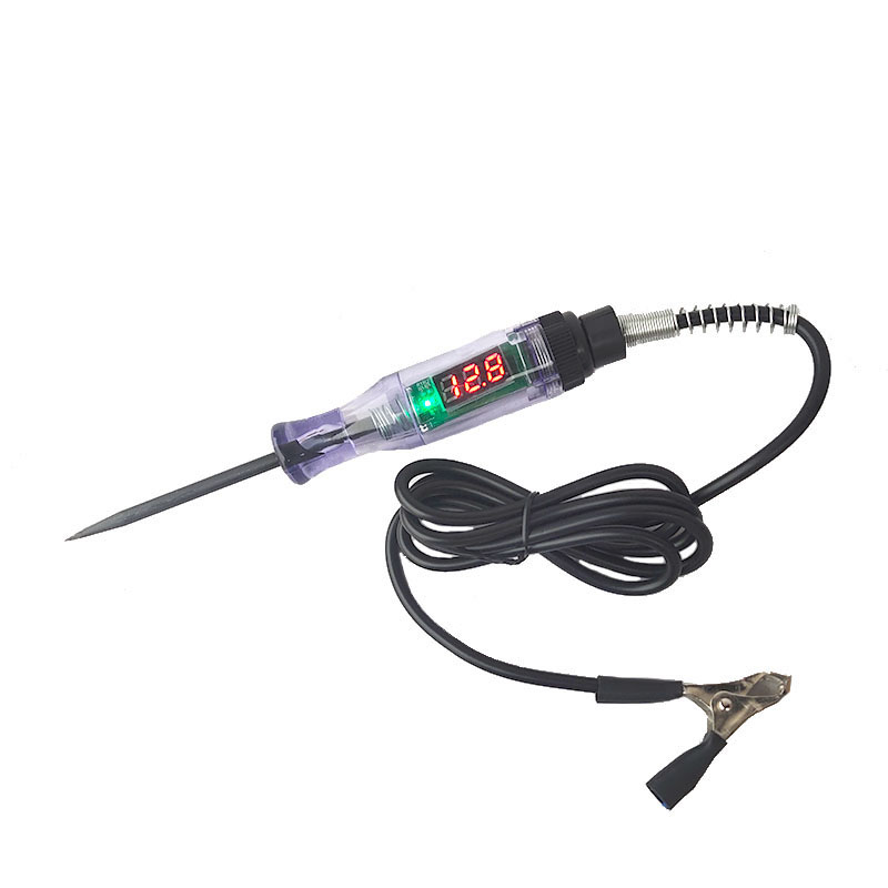 6V 12V 24V DC Auto Camion Tensione Circuito Tester Display Digitale Sonda Lunga Penna Lampadina Strumenti Diagnostici per Automobili Riparazione Auto_voghion.com