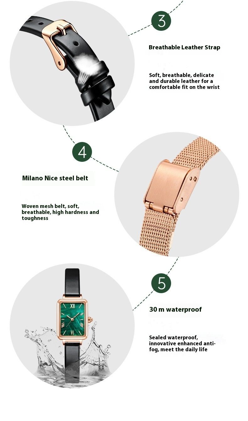 New light luxury ladies small simple temperament small square watch_voghion.com
